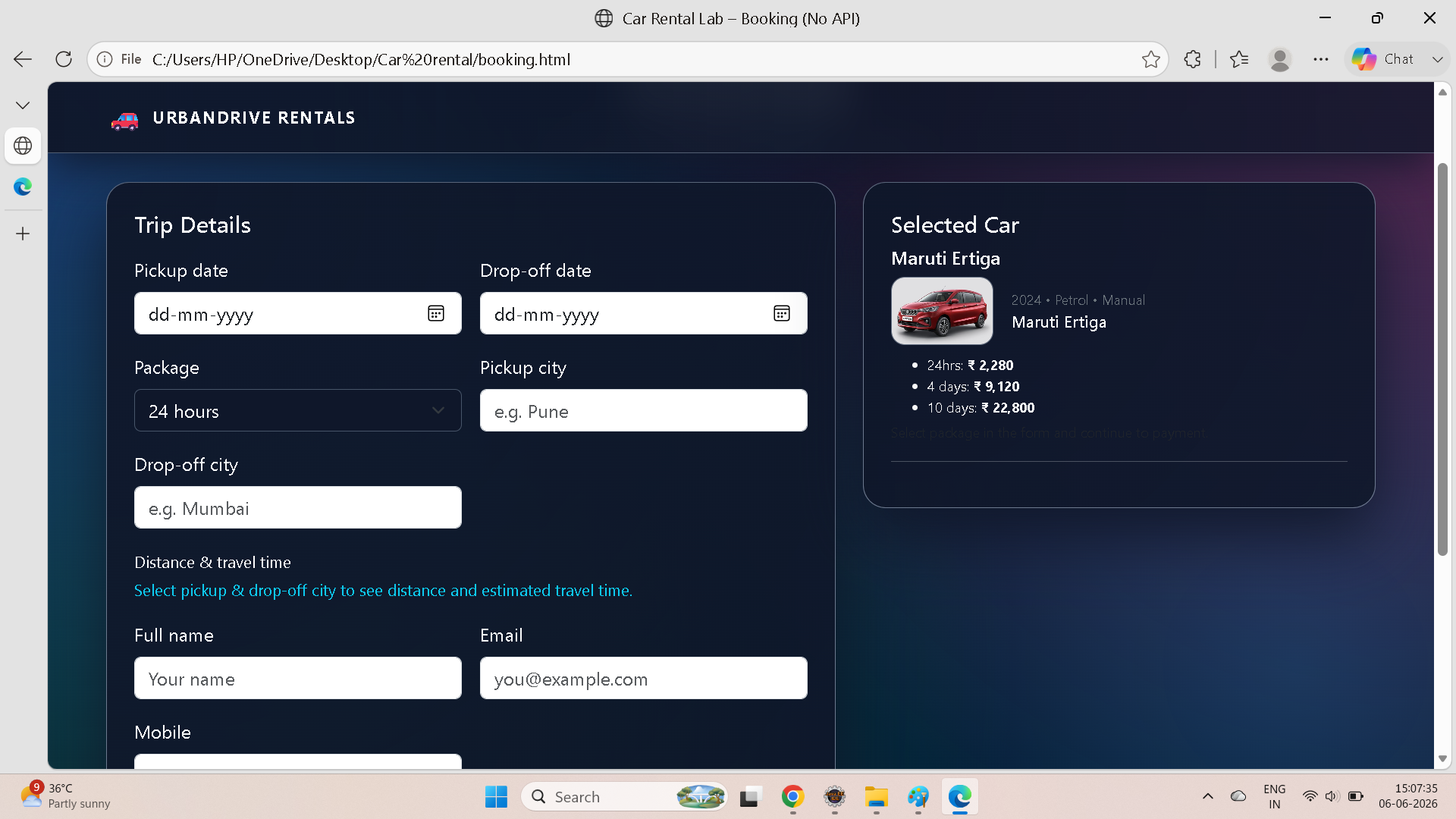 Car Rental System